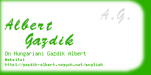 albert gazdik business card